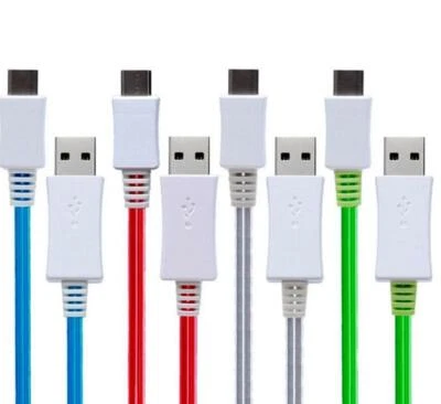 LIGHT-UP LED Glow USB Charger Cable Data cord for ALL MICRO-B USB LG HTC SAMSUNG - Image 1 of 4