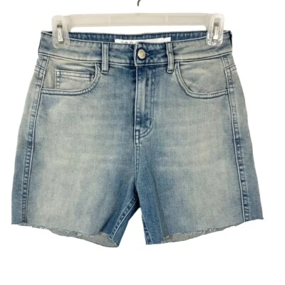 Pantalones Cortos de Jean IRO Dova Denim Lavado Claro Dobladillo Crudo - Para Mujer Talla 25 Foto 1 de 4