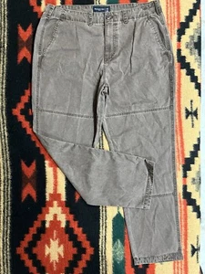 Abercrombie & Fitch Pants Ripstop Mens 36x30 Brown Loose Straight Army Fatigue - Picture 1 of 11