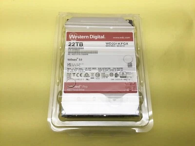 WD Red Pro 22TB 7200RPM SATA 6Gb/s 3.5in NAS Internal HDD WD221KFGX New - Image 1 of 3