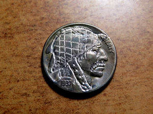 Unknown Artist Well Executed Fine Detail 1936-D HOBO Buffalo Nickel #10 M13 - Picture 1 of 2