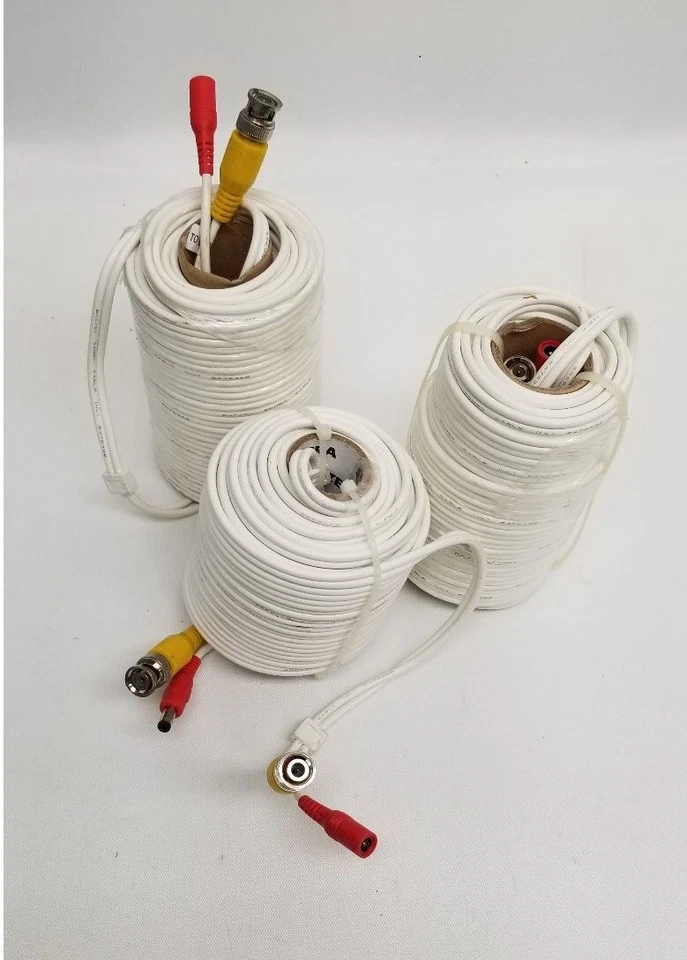 ***NUEVO*** ¡¡Lote de 3 NUEVOS 60' Cable de alimentación siamés BNC DC Cable CCTV!!! Foto 1 de 1