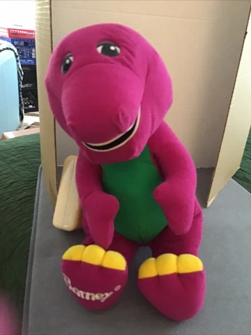 Vintage 1992 Barney Talking Purple Dinosaur PlaySkool Stuffed Animal Large Cover