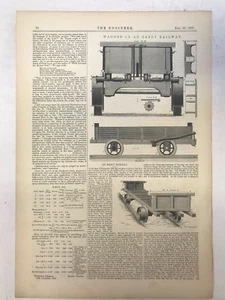 Wagons of an Early railway: The Engineer 1889 - Foto 1 di 2