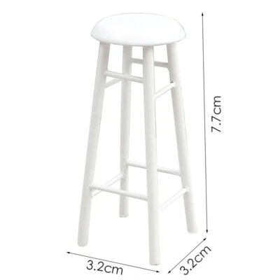 1:12 Scale Dollhouse Miniatures Stools High Chairs Rack Dining Room Furniture - Image 1 of 4