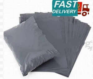 50 bolsas de correo grises de 12" x 16" fuertes franqueo de paquetes correo de plástico correo de polietileno - Imagen 1 de 1