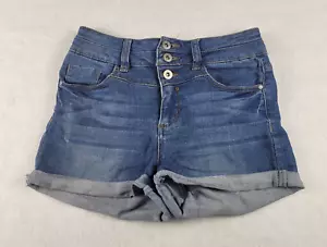 Jay Jays Shorts Womens 6 Blue Denim High Rise Cuffed Hem Stretch Pockets Summer - Picture 1 of 15