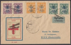 F-EX8652 RUSSIA LAJVIJA LATVIA LETONIA 1931 FIRST FLIGHT RIGA - WIEN, AUSTRIA. - Picture 1 of 2