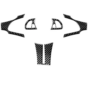 5Pcs For BMW Z4 E85 2003-2008 Real Carbon Fiber Steering Wheel Kit Cover Trim - Bild 1 von 6
