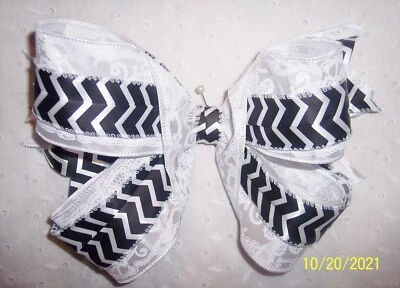 ARCOS PARA EL CABELLO GRANDES PLATA/AZUL-ROSA ROSA-BLANCO/NEGRO-ROJO/NEGRO-BRILLANTE: TÚ ELIGES  Foto 1 de 4