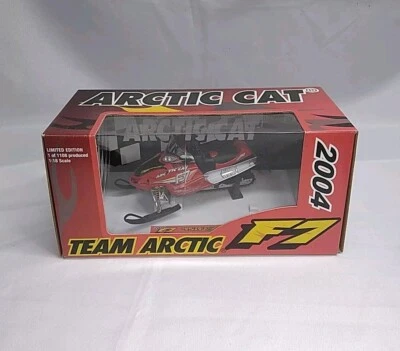 Arctic Cat Snowmobile 2004 Firecat Team Arctic RED Diecast Toy Model 1:18 Scale  - Image 1 of 4