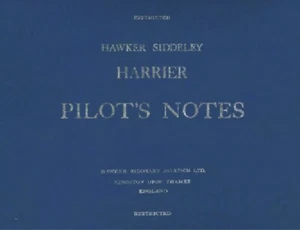 Harrier GR.1: RAF VSTOL Ground Attack AC/ Printed A4 Pilots Notes + DataPack - Bild 1 von 5