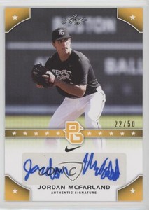 2015 Leaf Perfect Game National Showcase Gold /50 Jordan McFarland #PG-JM2 Auto
