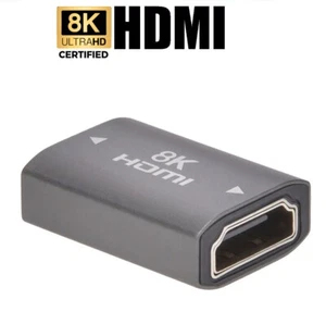 HDMI 8K UHD Female - Female Adapter Cable Gold Coupler Joiner Extender Extension - Picture 1 of 4