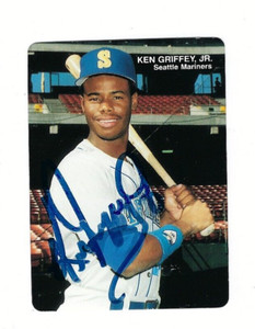 Ken Griffey Jr.  RARE Signed 1989 Mother's Cookies Card
