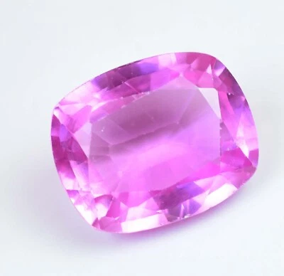 Natural Mogok Pink Ruby 14 Ct Cushion Certified Flawless Loose Gemstone - Image 1 of 4