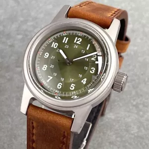 36MM Sandblast Retro Tandorio Green Dial NH35A Automatic Mens Watch Sapphire - Picture 1 of 8