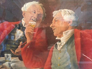 Antique Print Louis Moeller Old Madeira Pipe Smoking Men Drinking 1905 - Picture 1 of 9