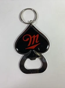 Miller Fortune Bottle Opener Keychain Ace Of Spades Beer Advertising Keyring - Picture 1 of 6