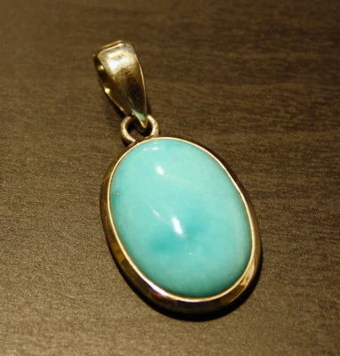 edelsteine24 Natur echter Türkis Anhänger Silber 925 NEU 44x21mm! A-386 - Bild 1 von 2