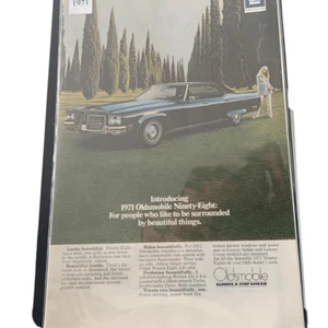 Vintage 1971 Oldsmobile Ninety Eight Always A Step Ahead Ad Advertisement - Picture 1 of 3