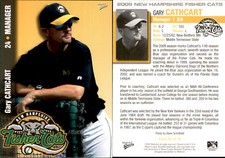 Gary Cathcart 2009 MultiAd New Hampshire Fisher Cats #25 Card *AutographDen*