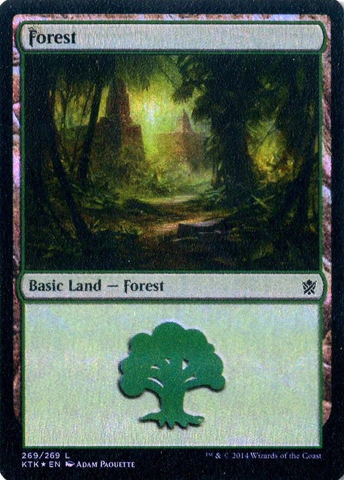 MTG - Khans of Tarkir - Forest #269 - Foil - Various conditions - Image 1 of 1
