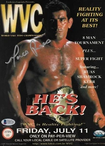 Marco Ruas Signed Magazine Page 1997 WVC Vale Tudo Poster BAS Beckett COA UFC 7 - Picture 1 of 23
