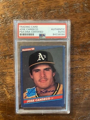 Jose Canseco Signed Rookie Card Psa Dna Coa Slabbed Autographed Oakland A’s - Image 1 of 4