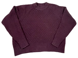 SUÉTER LULULEMON TEXTURE PLAY PARA MUJER Ciruela Cassis Pull over Crop *XS?* Sin etiqueta - Imagen 1 de 6
