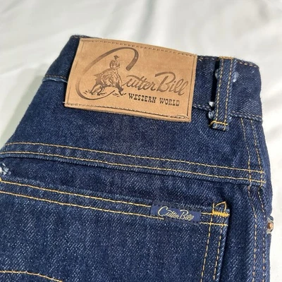 Pantalones de mezclilla para mujer vintage años 70/80 Cutter Bill Western World Talon 42 tiro alto corte bootcut Foto 1 de 4