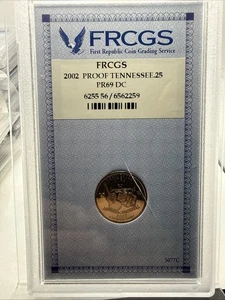 2002 S Proof Tennessee Statehood Quarter DC Musical Heritage In A Frcgs Slab - Picture 1 of 4