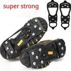 1 Pair 8-Teeth Ice Gripper Anti Slip Shoe Crampons Snow Cleats - NEW