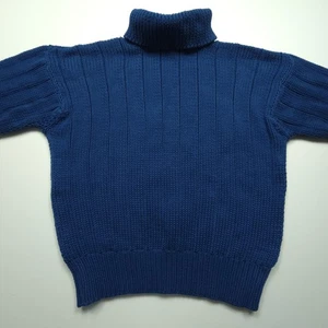 Nordstrom Mens Sweater Large Turtleneck Sea Island Cotton Hand Loomed Made USA L - Picture 1 of 11