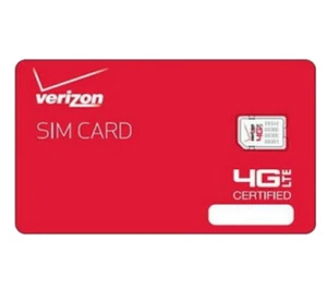 Verizon Wireless Nano 4G LTE Certified NFC 4FF SIM Card - Lot Of Ten(10) Card - Picture 1 of 2