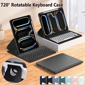 360 Hülle mit Bluetooth Tastatur Für Apple iPad Air 6 5 4 Gen Pro 11" 2024 M2 M4 - Bild 1 von 70