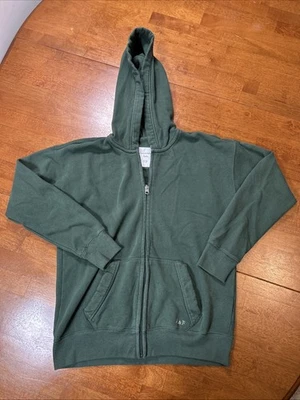 Abercrombie Kids Full Zip Hoodie Size 11/12 Green Long Sleeve - Image 1 of 4