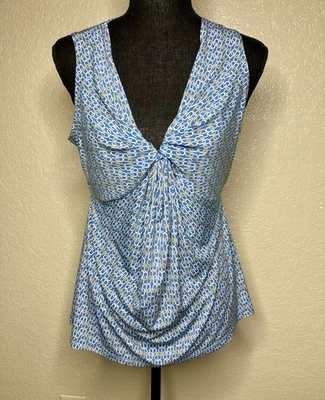 Top Babydoll New York & Company Stretch Y2K Hada Coqueta Carrera Geométrica Foto 1 de 4