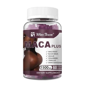 Wins Town Maca Plus Gummies 1500mg Big Booty Enhancer w/ Black Maca Root Extract - Picture 1 of 11