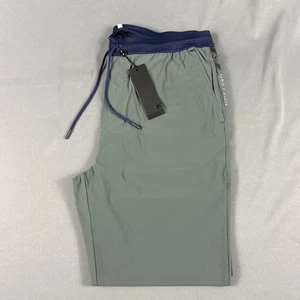 Greyson Night Wolf Pants Joggers Flyweight Large Scareb Green Polyester NWT $158 - Picture 1 of 9