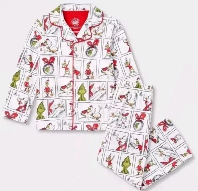 The Grinch 2 Piece Pajama Set Toddlers Size 2T Dr Seuss Family Sleep NEW  - Image 1 of 4