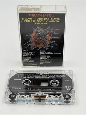 Thrash Metal Megadeath Slayer Anthrax 1988 Priority Records Cassette Tape Tested - Image 1 of 4