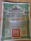 1913 Chinese Government 5% Reorganisation £20 Gold Loan Bond  COUPONS Russia Vgc