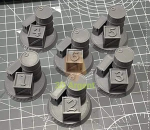 x6 Objective/location markers tabletop wargaming D&D bolt action 28 mm - Picture 1 of 4