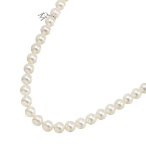 MIKIMOTO Akoya Pearl 7.0-6.5mm Necklace 18K White Gold 750 SV 90281192 - Picture 1 of 6