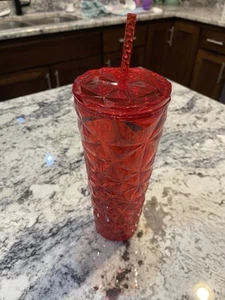 Starbucks 2023 Red Diamond Prism Crystal Venti 24oz Tumbler - Picture 1 of 6