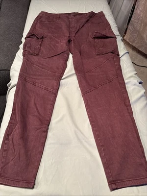 Mossimo Women's Maroon High-Rise Jegging Cargo Pants 12/31 Super Stretch - Image 1 of 4
