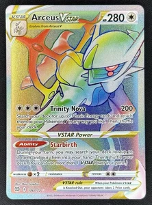 Pokémon TCG Arceus Vstar Sword & Shield Brilliant Stars 176/172 Holo Secret NM - Picture 1 of 2