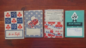 LOT DE 4  POCHETTES ETUIS PHOTOS AS DE TREFLE  ANCIENNES ET DIFFERENTES - Picture 1 of 2