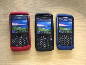 Genuine Blackberry Pearl 9100 9105 Phone Cover Gel Pouch 3 Pack Red Blue Black - Picture 1 of 1